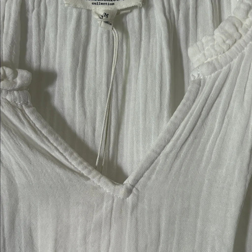 NWT CAMILA 100% COTTON GAUZE TIERED DRESS IN WHITE Coastal Grandma Beach - Image 7