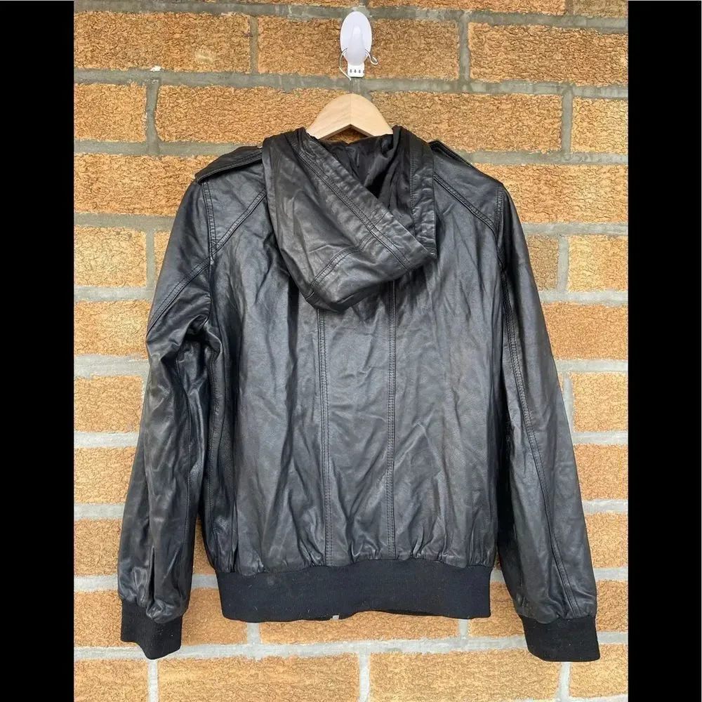 Marc Jacob's supple leather hooded jacket large - Image 7