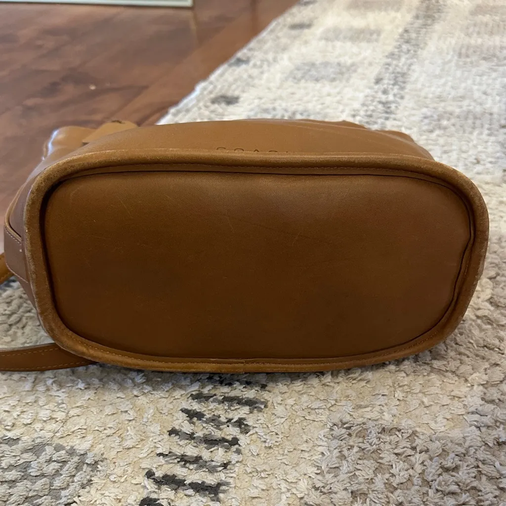 Vintage Coach Tribeca tote shoulder bag camel leather - Image 8