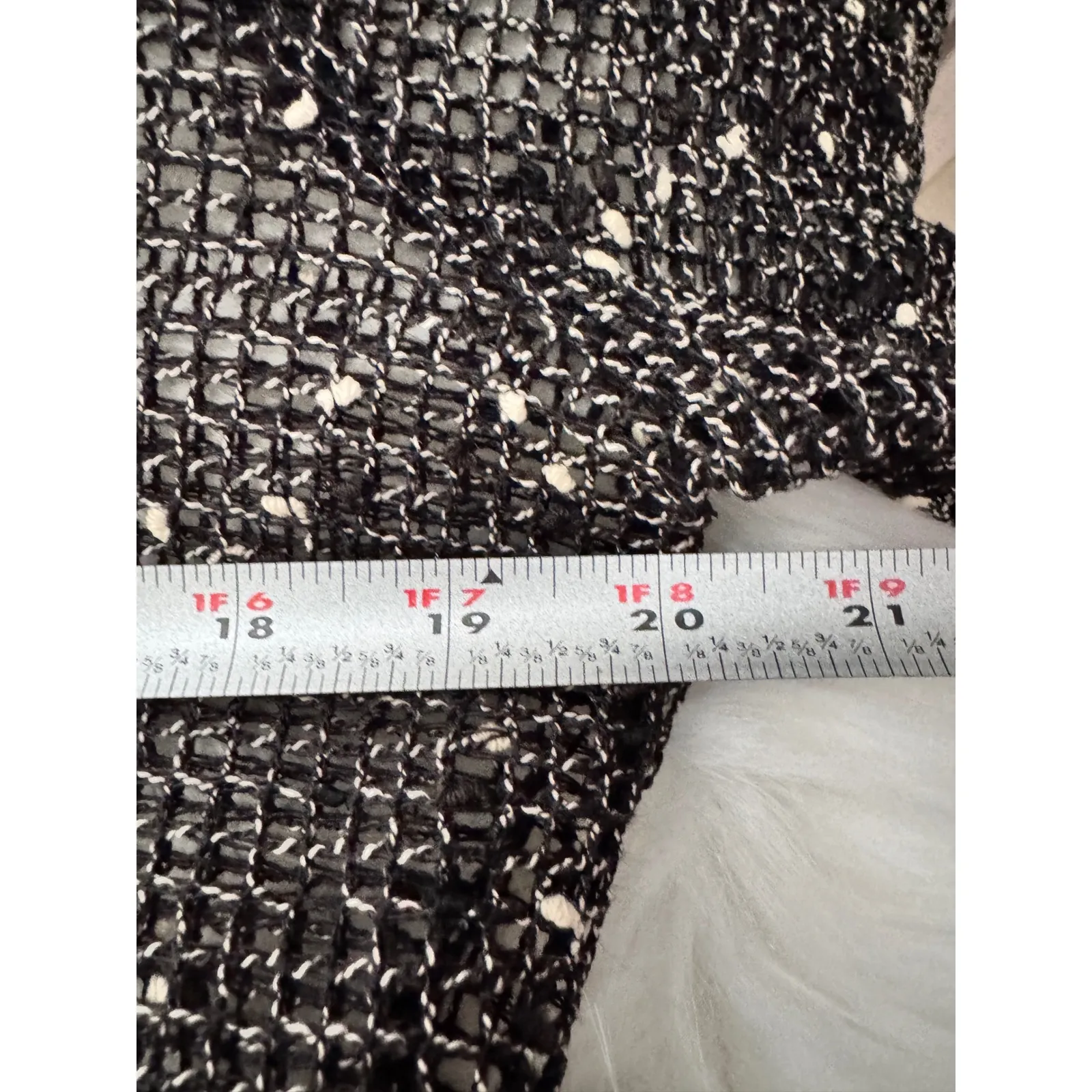 Nina Leonard  Black Metallic Net Button Front Cardigan Sweater Top Women's Small - Image 9