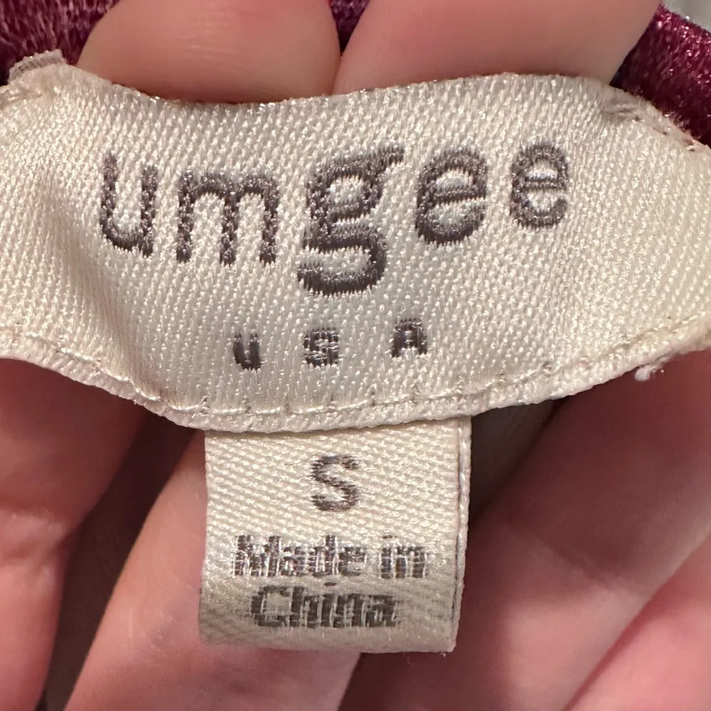 Umgee‎ Burgundy Striped Velour Wide Leg Pants Size Small - Image 3