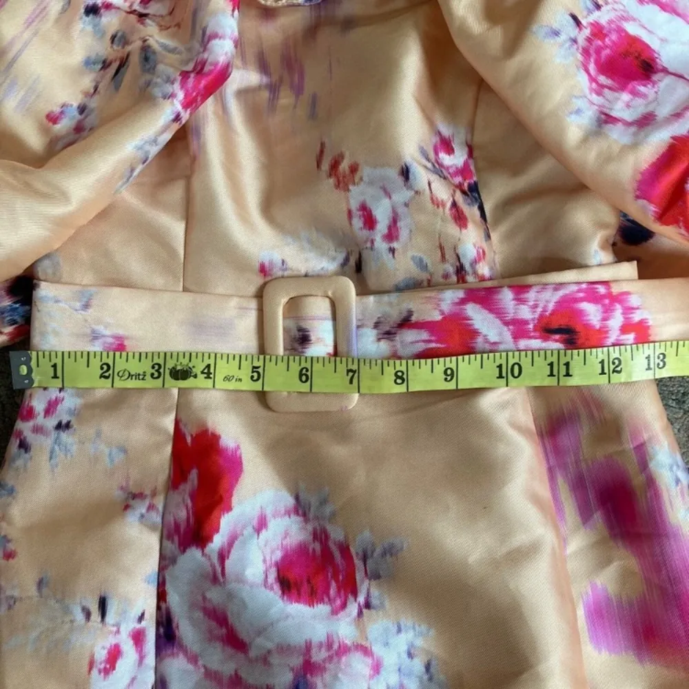 ASOS luxe size is 2 belted drama sleeve, satin florall mini dress nwt - Image 8