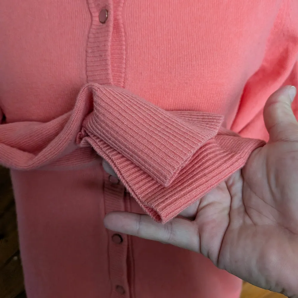 Kate Spade Coral Button-Up Cardigan Size Medium - Image 3