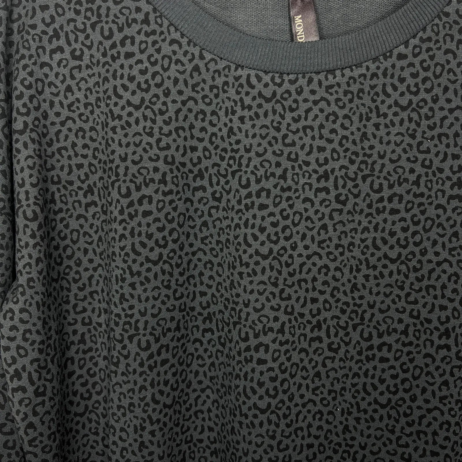 Mondetta Leopard Print Moisture-Wicking Soft Pullover Knit Small Sweatshirt - Image 4