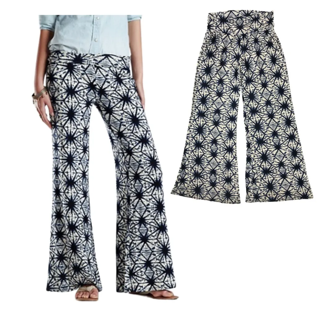 LUCKY BRAND Batik Flare Leg Casual Pants MEDIUM - Image 5