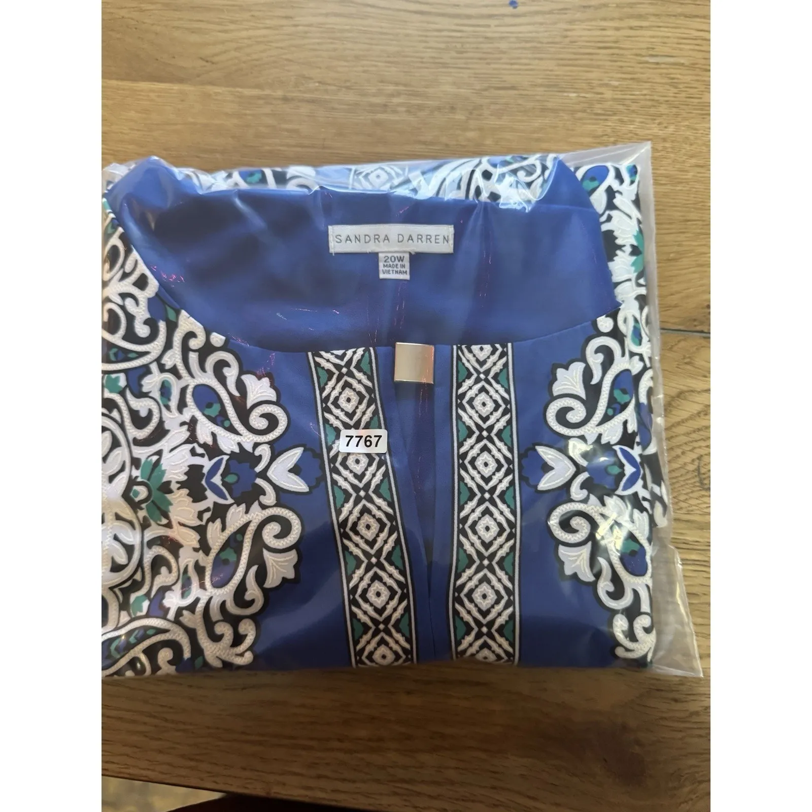 Sandra Darren Women Size 20W Colorful Stretch Modern Eccentric Art To Wear City - Image 12