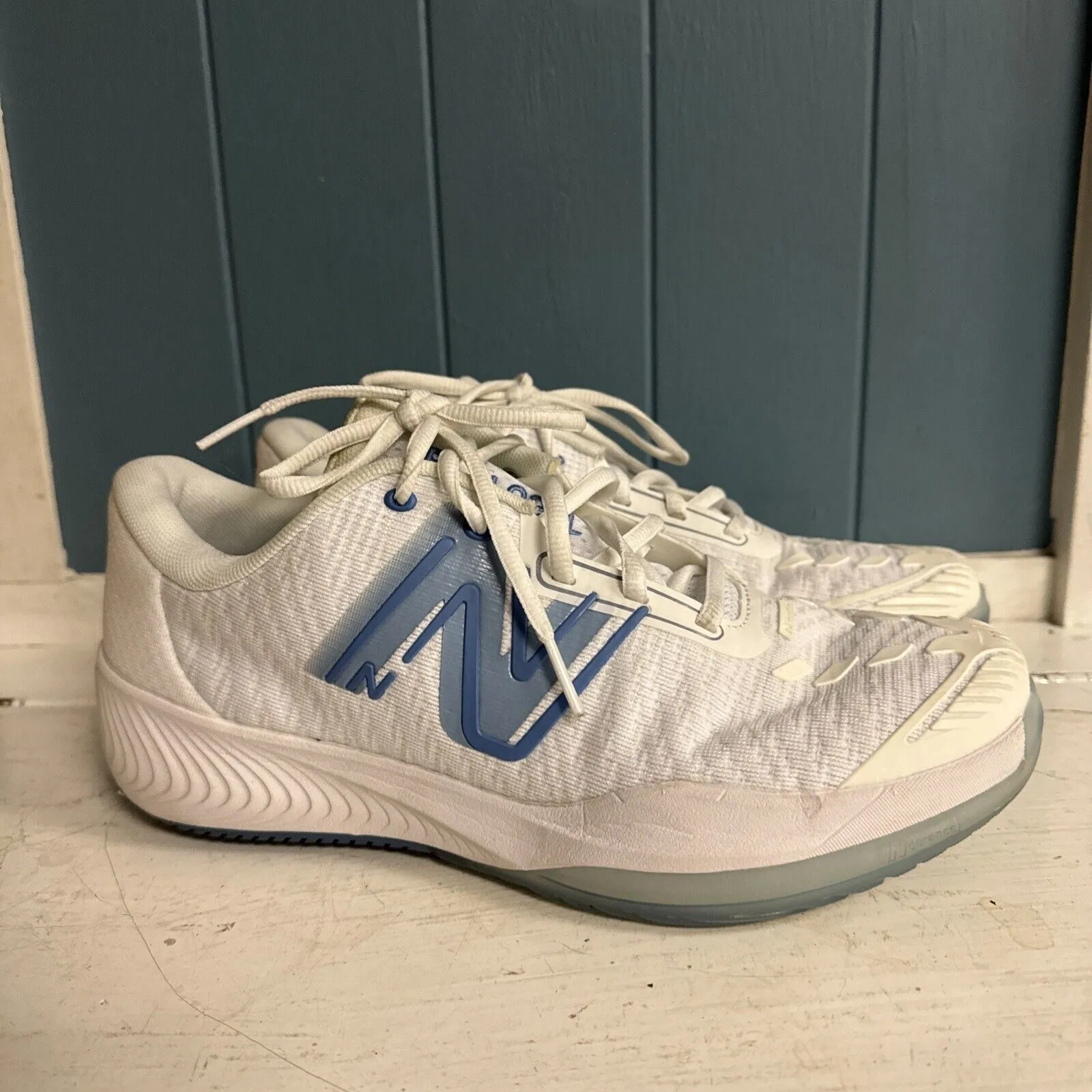 Women's Size 9.5 New Balance FuelCell 996v5 White Navy Women's Tennis‎ Running - Image 2