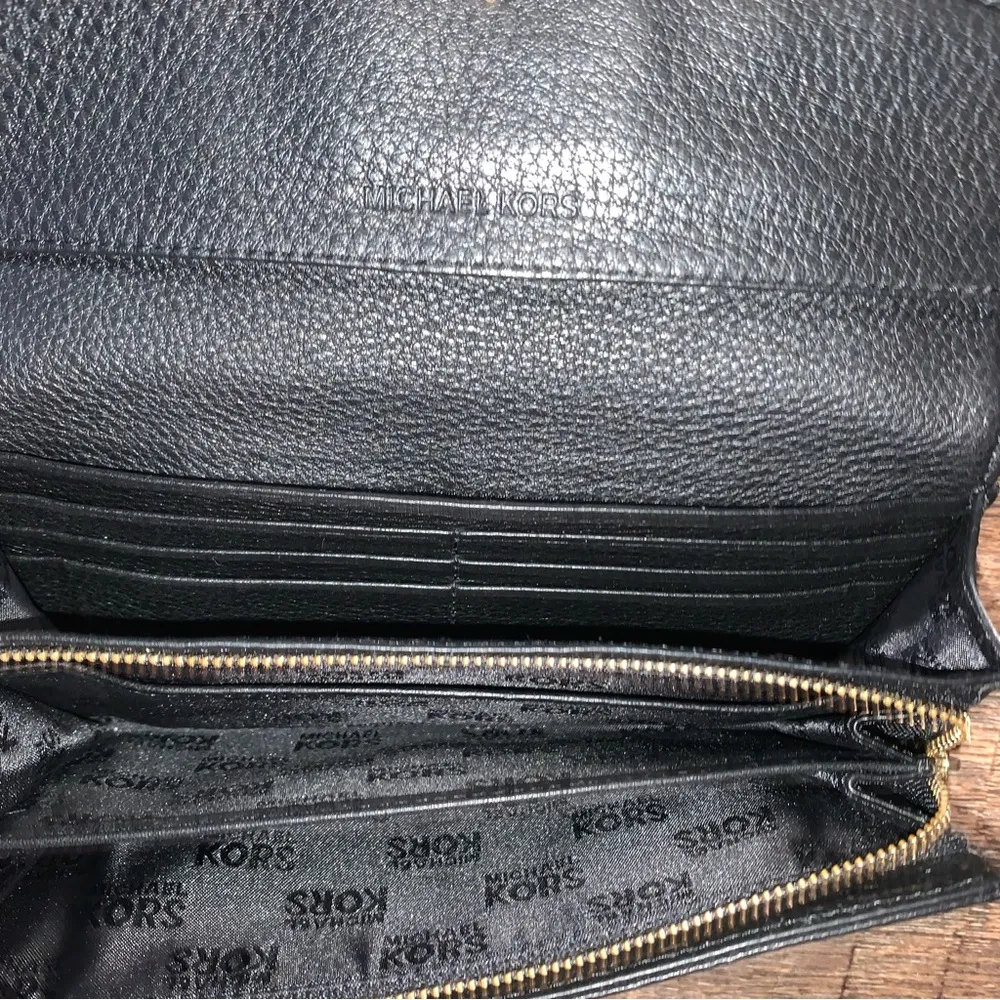 Michael Kors Black Pebble Leather Wallet - Image 2