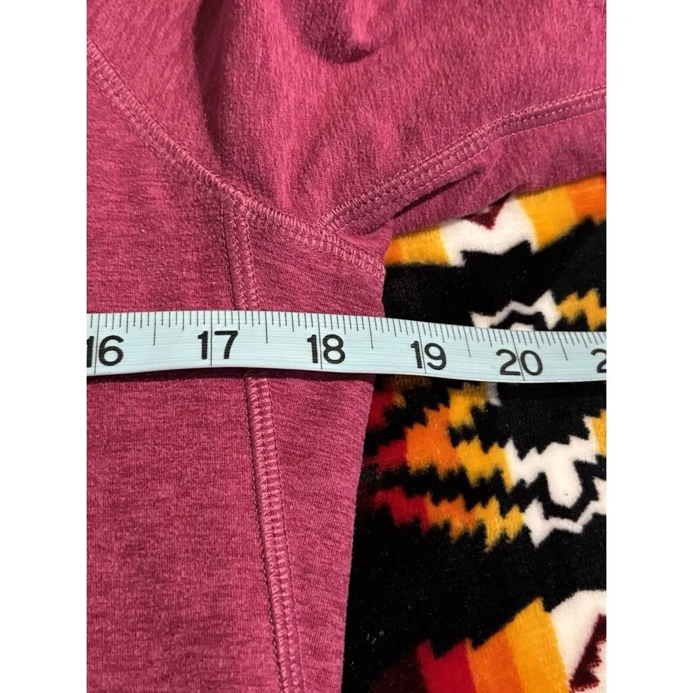 Tuff Athletics Top Pink Hood Long Sleeve Logo Size Medium Activewear - Image 6