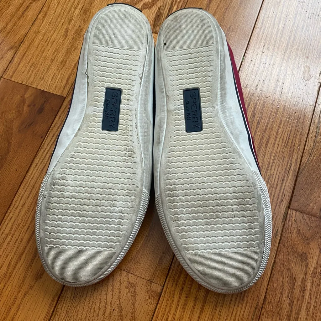Women's Sperry Top-Sider Maroon White 2-Eye Boat Shoes Size‎ 8.5 STS81808 - Image 4
