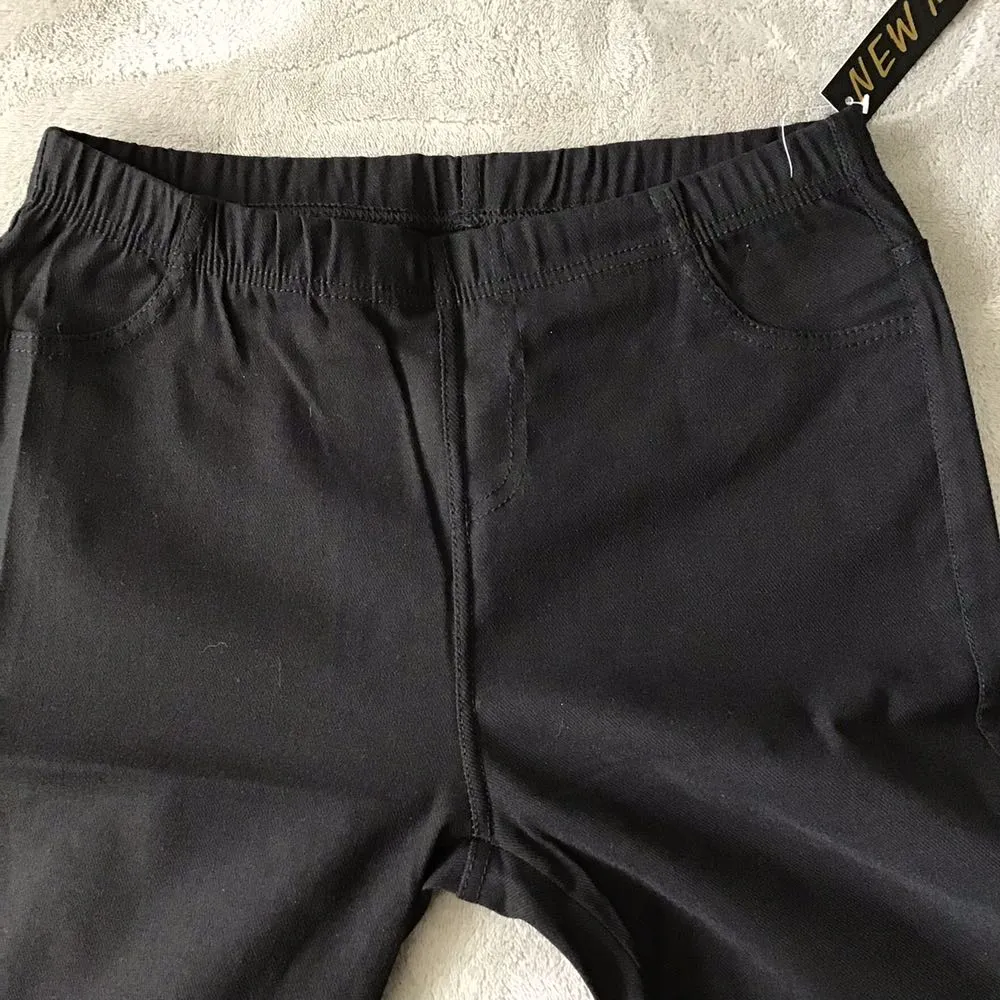 Black Moto Leggings Size 8 - Image 3