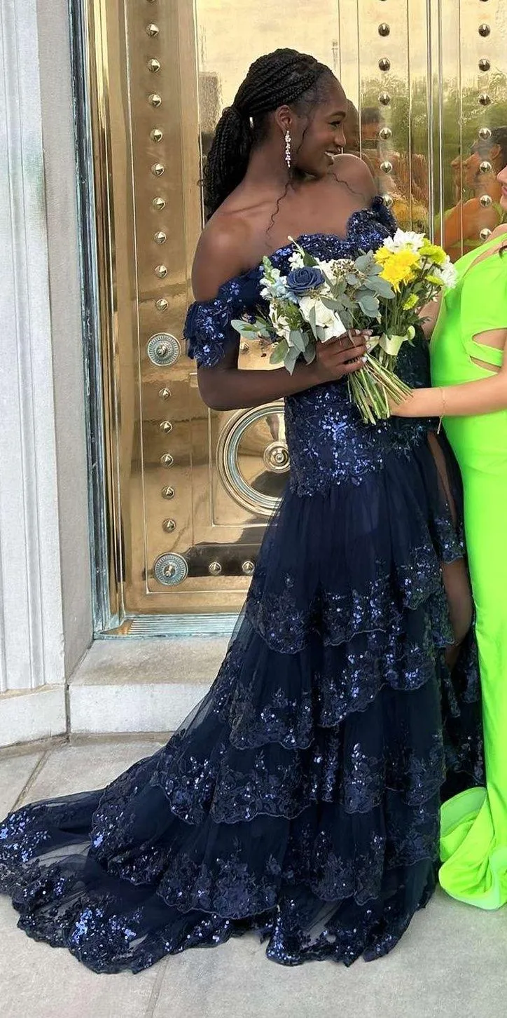 (KISS PROM) Prom Dress Blue Size 4 - Image 2