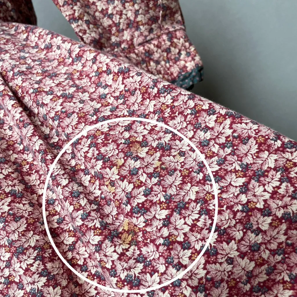 Vintage Eklecktic Prairie Dress‎ Edwardian Midi Calico Ruffles Cottagecore Retro Pink Size XXS - Image 8