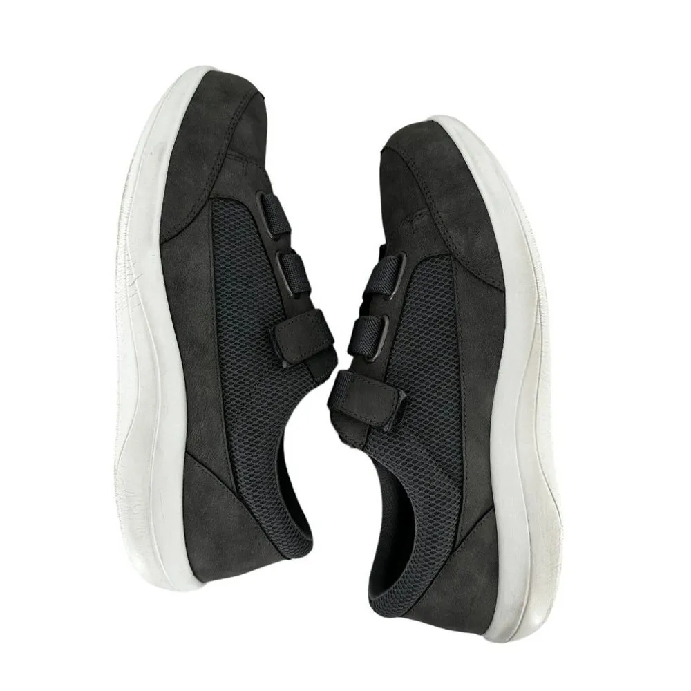 Alegria Slate Gray Leather and Mesh Sneakers Size 40 Walking Comfort Shoes - Image 3