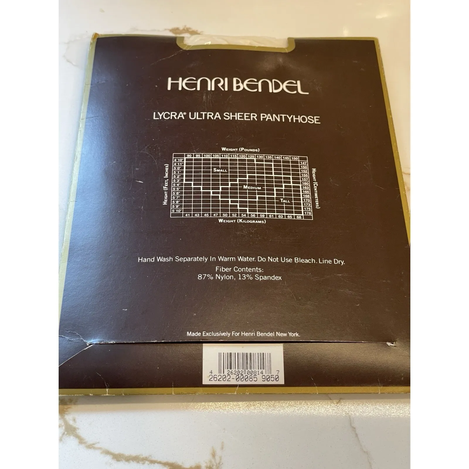 Vintage Henri Bendel Not Quite White/Ivory Tall Pantyhose‎ Stockings Hoisery New - Image 3