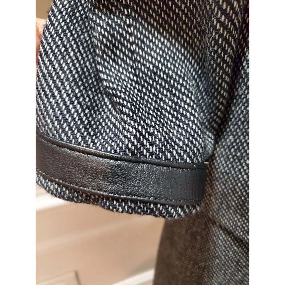 Vintage ONNA Collection Gray Wool Single Breasted Blazer & Skirt 2 Pc's Suit M Size M - Image 12