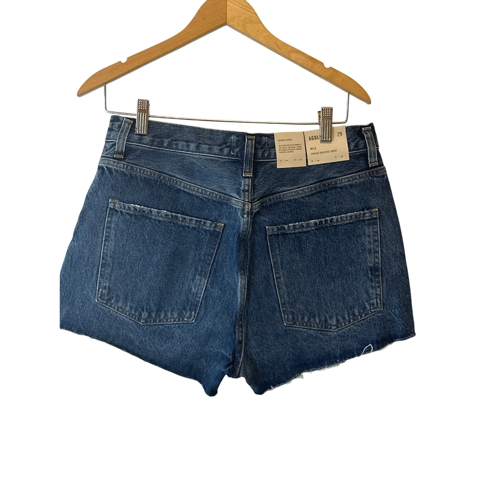 AGOLDE NWT Mila Vintage High Rise Denim Shorts Size 29 - Image 4