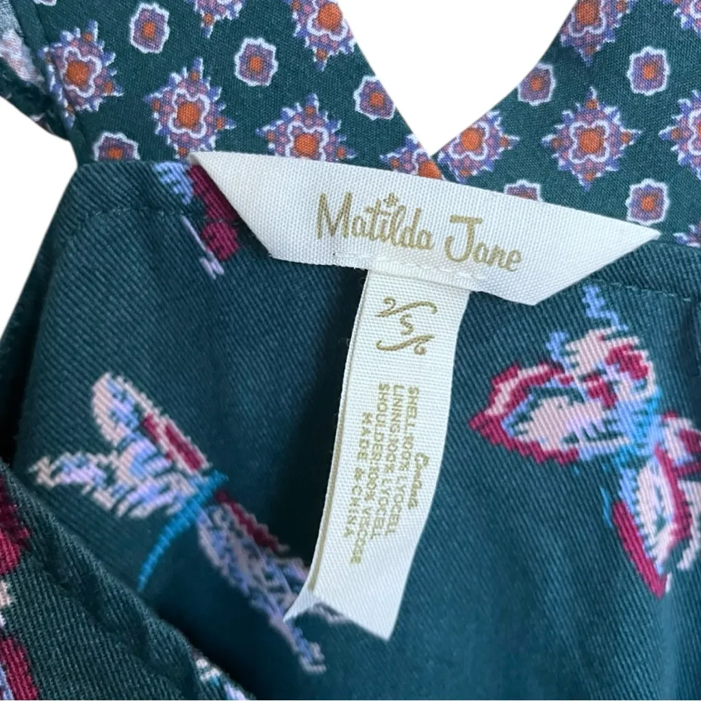Matilda Jane Choose Your Own Path Butterfly Print Ruffle Short Sleeve Jumpsuit S - Image 7