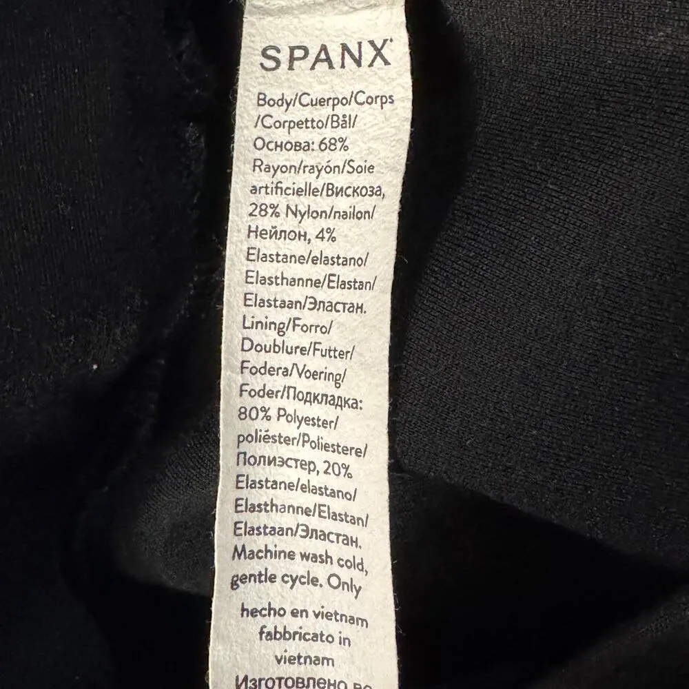 SPANX Medium Wide Leg Ponte Pants Pull-On Stretch Hi-Rise Elastic Waist Black - Image 9