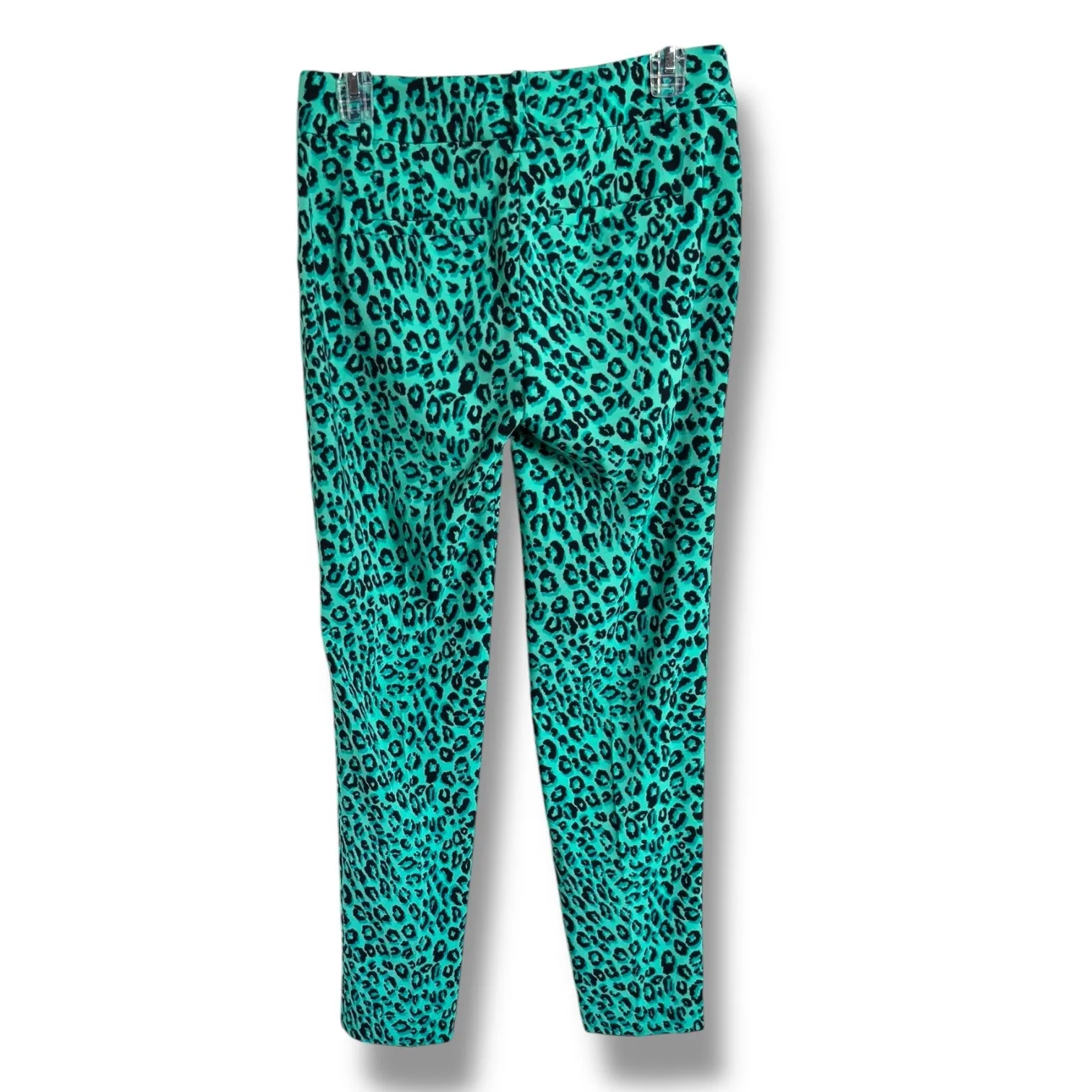Ann Taylor Blue Cheetah Print Pants -‎ Size 00 - Image 5
