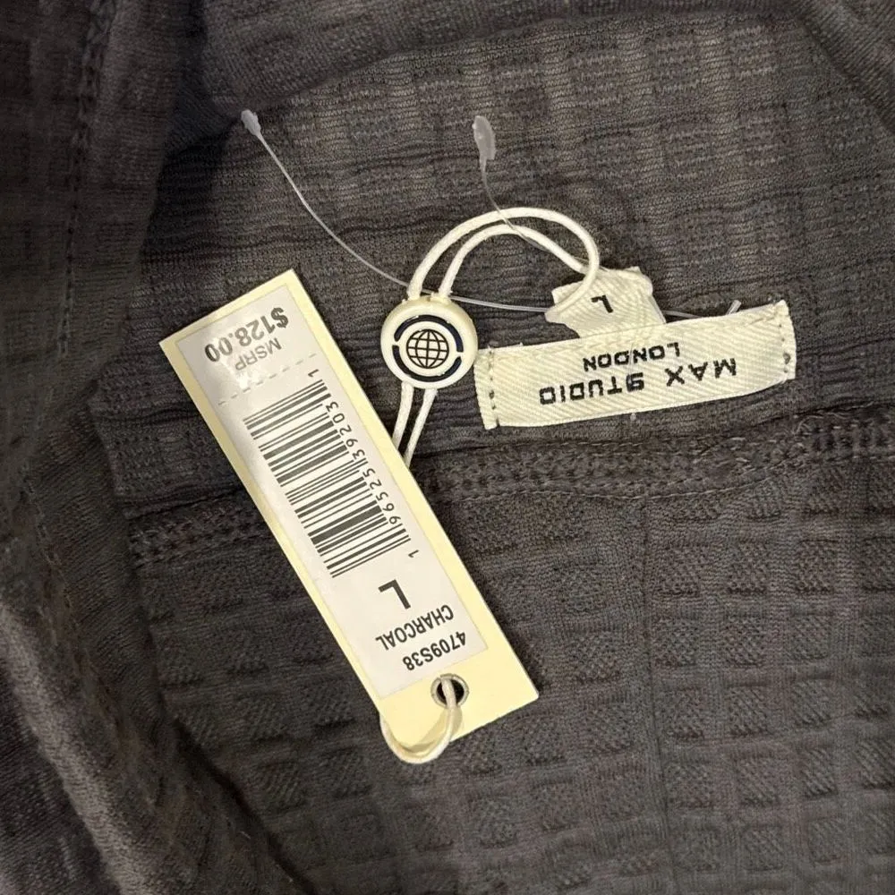 Max Studio NWT  Funnel Neck Waffle Knit Pullover size large - Image 3