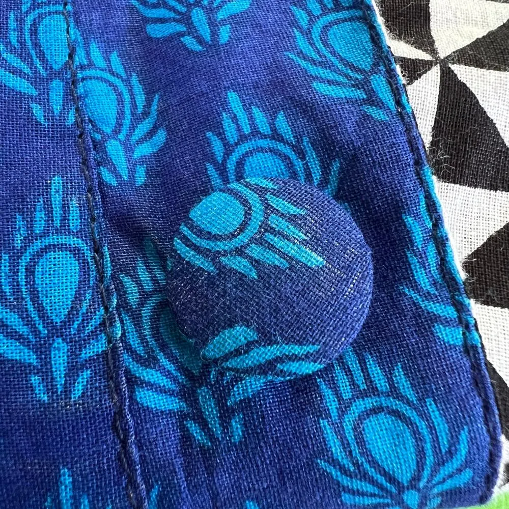 Boutique Womens Tunic Top Dress Brightly Colored Geo Print Midi Side Slits Large - Image 10