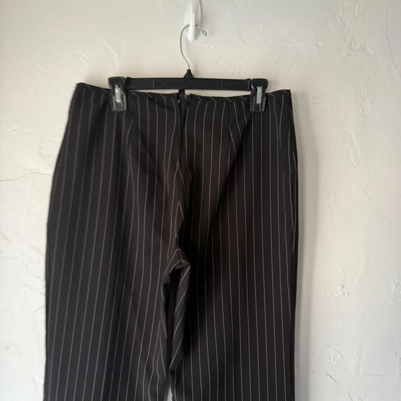 B. SMART Y2K Womens Pinstripe Suit Set Blazer Pants 11 12 Office Siren Corporate - Image 8