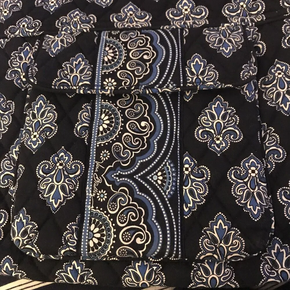 Crossbody Bag Handbag Purse Calypso Blue Zipper Pocket Quilted - Image 2