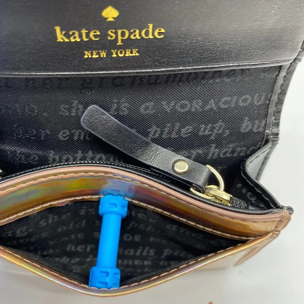 Kate Spade Golden Shiny Leather Wallet - Image 7