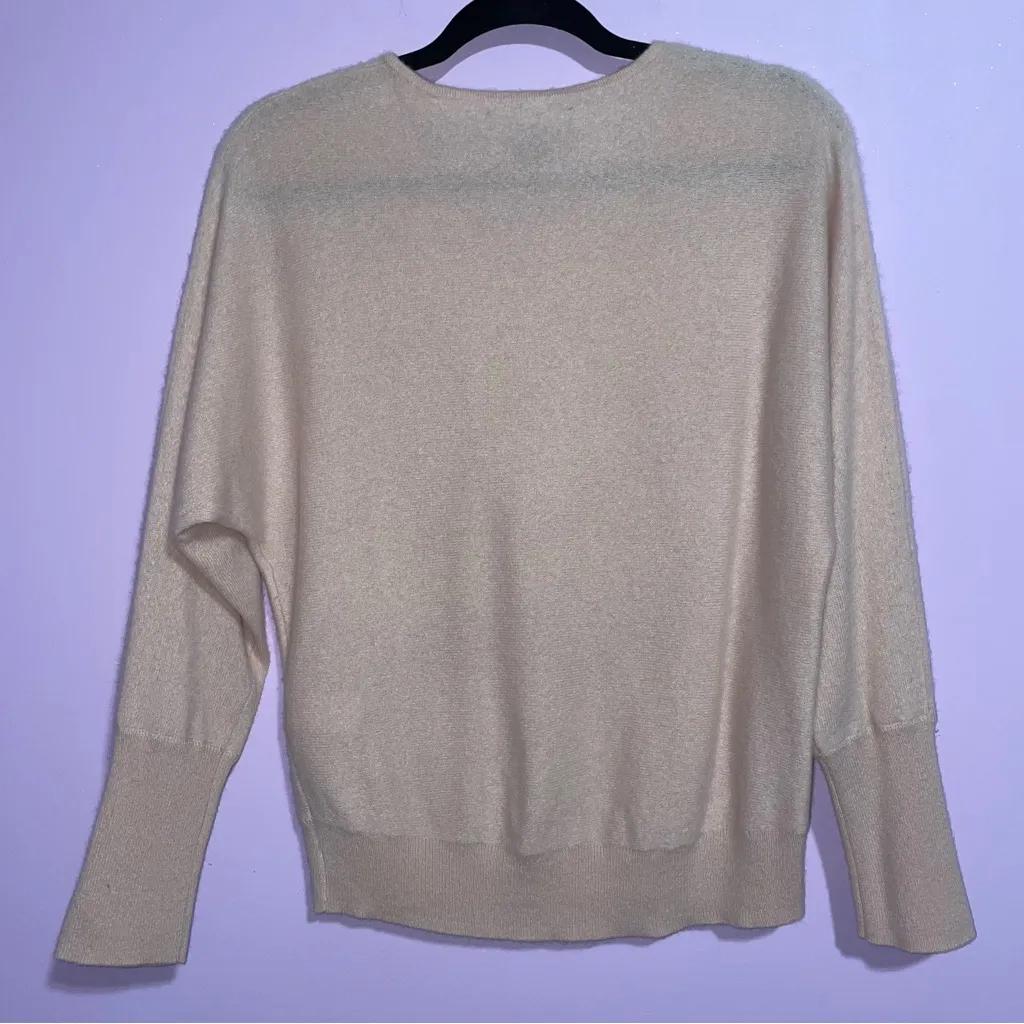 Tahari Cashmere Sweater Soft Pink Women M Contemporary Minimalist Office Modest - Image 5