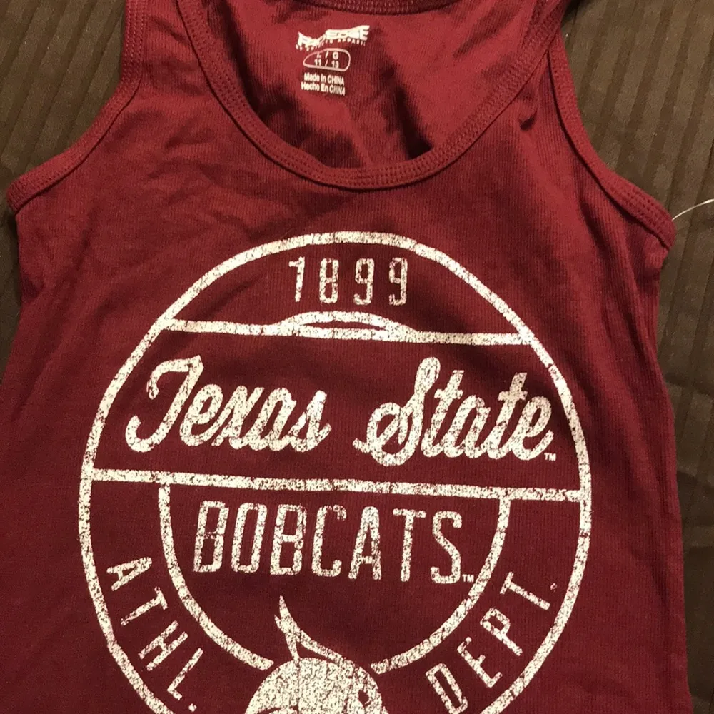 Texas state university bobcats maroon tank top Purple Size L - Image 2