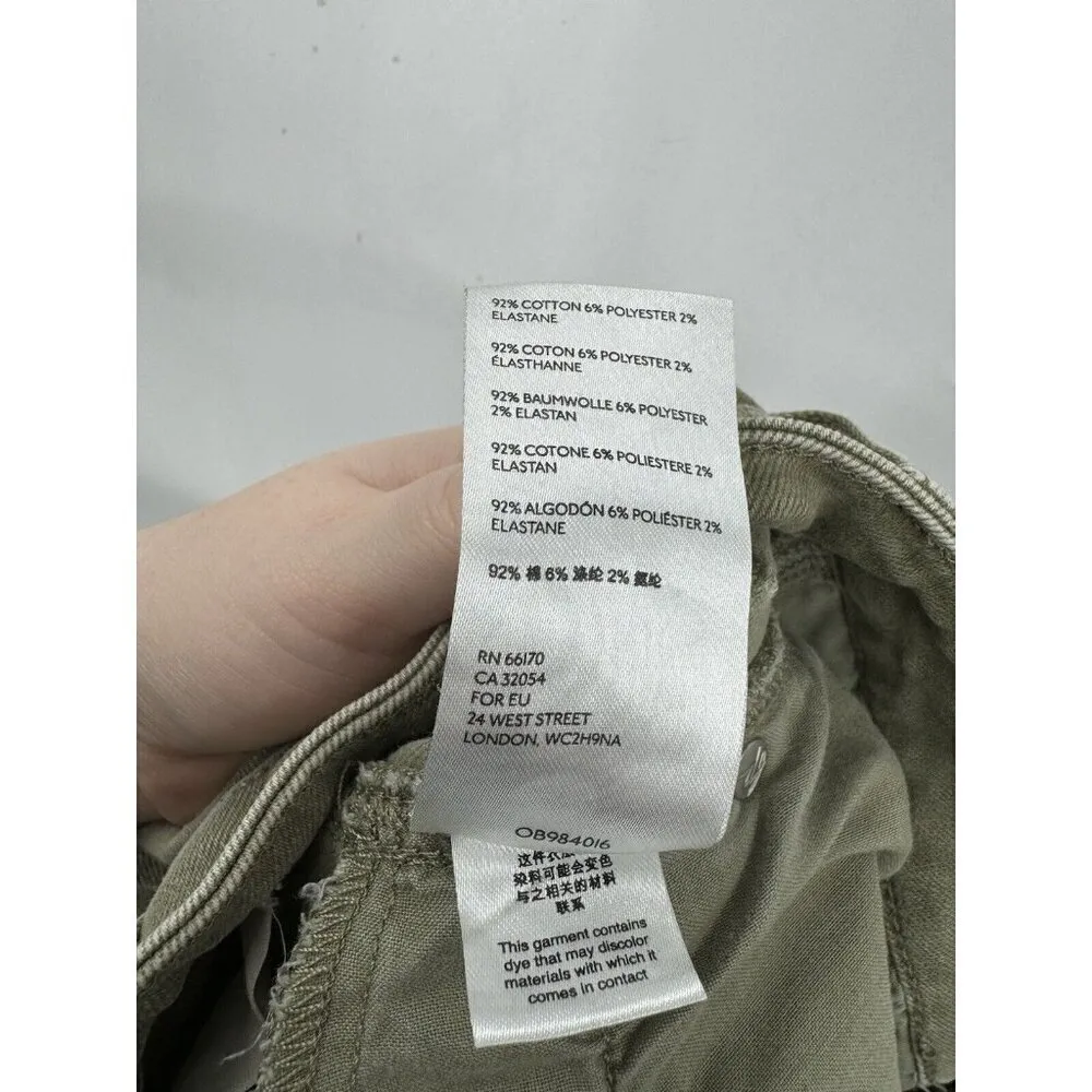 We The Free People Jeans Women 27 High Rise Skinny‎ Green Stretch Raw Hem Ankle - Image 7