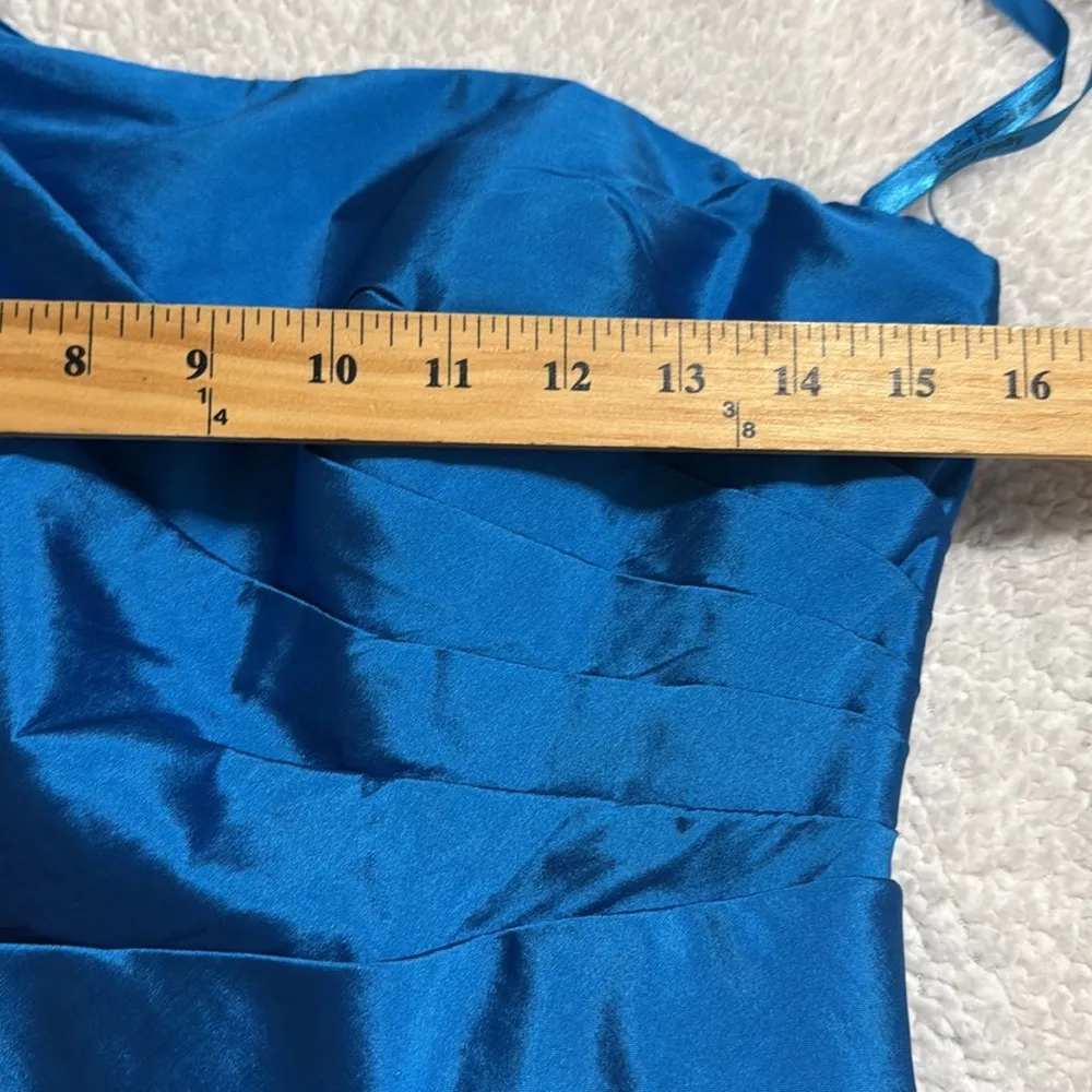 Angelina Faccenda size 11/12 elegant blue one shoulder dress prom formal wedding - Image 4