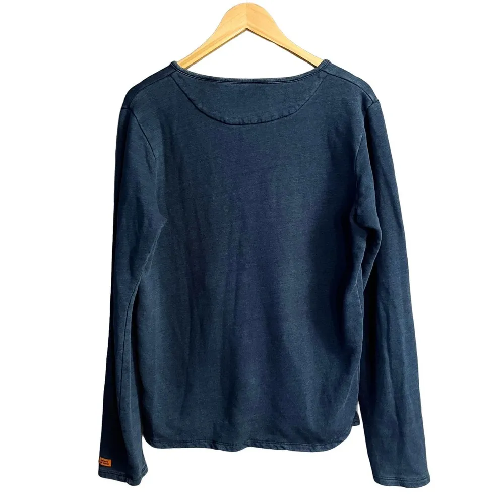 SCOTCH & SODA Jersey Knit Top Long Sleeves Neck Ties Blue Pullover Jumper Small - Image 2