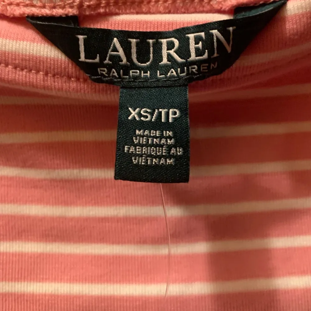 Lauren Ralph Lauren Striped Boatneck Top With Bow Ties On Sleeves NWT XS/TP - Image 4