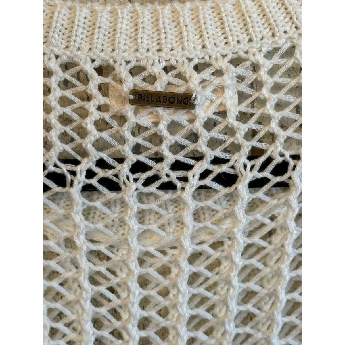 Billabong Women's Love for Life Open Knit Long Sleeve Sweater, size Small - Image 6