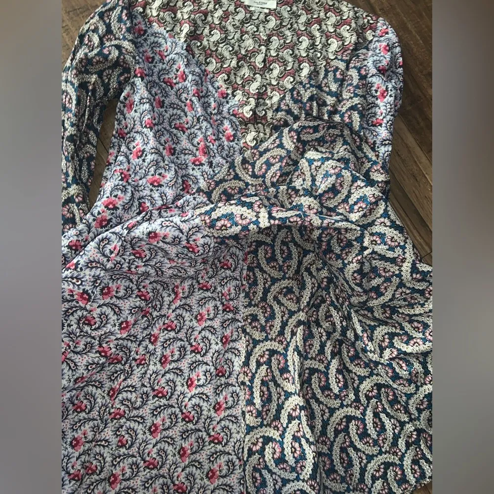 Nwot isabel Marant Etolie Lissande mix print long sleeve dress boho fall casual - Image 11