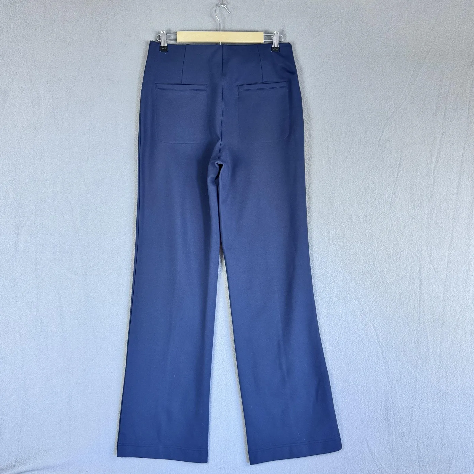 Betabrand Pants Womens Large Navy Sailor High Rise Wide Leg Dress Yoga - Image 3