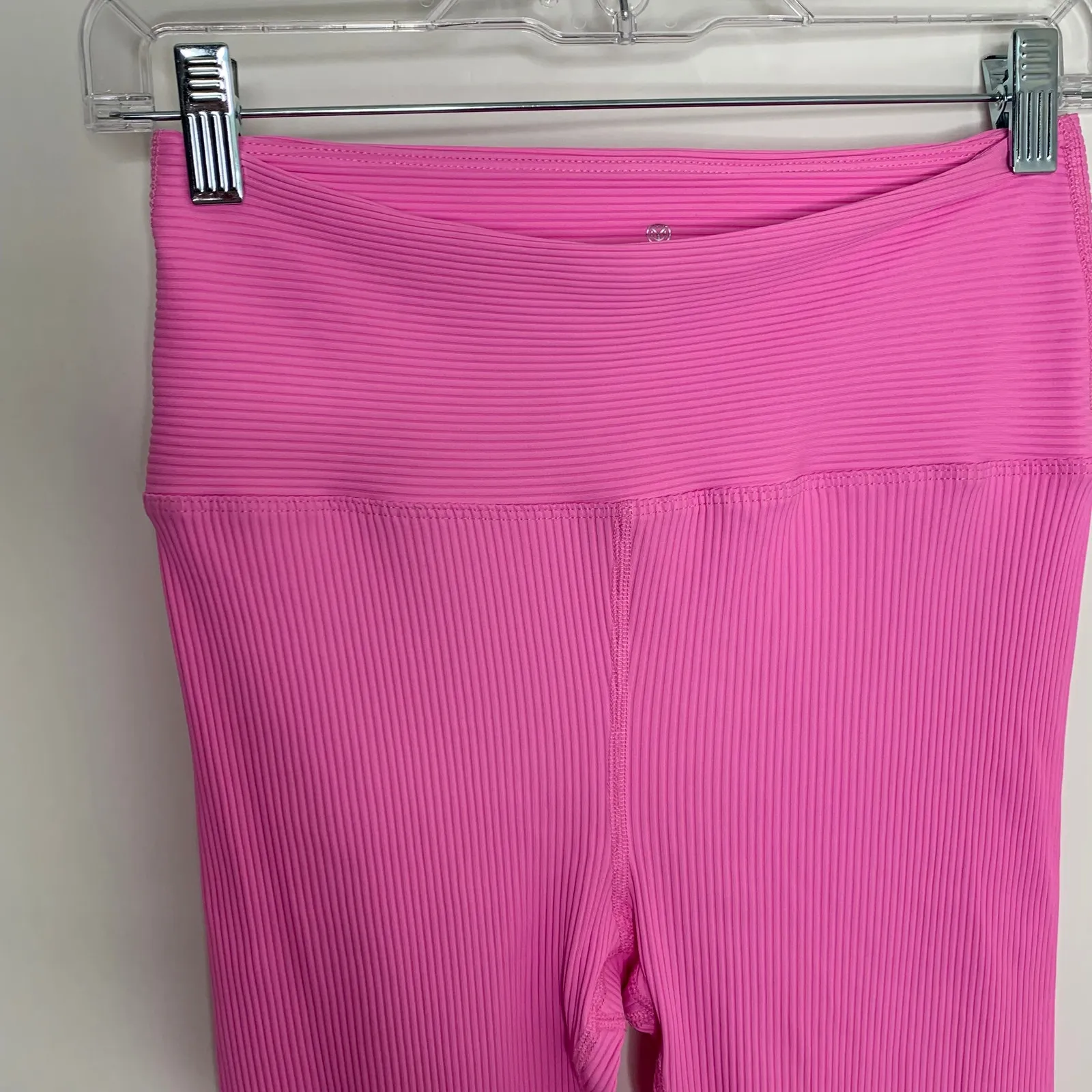Year of Ours Bandier Rib Leggings Hot Pink Womens XL - Image 9
