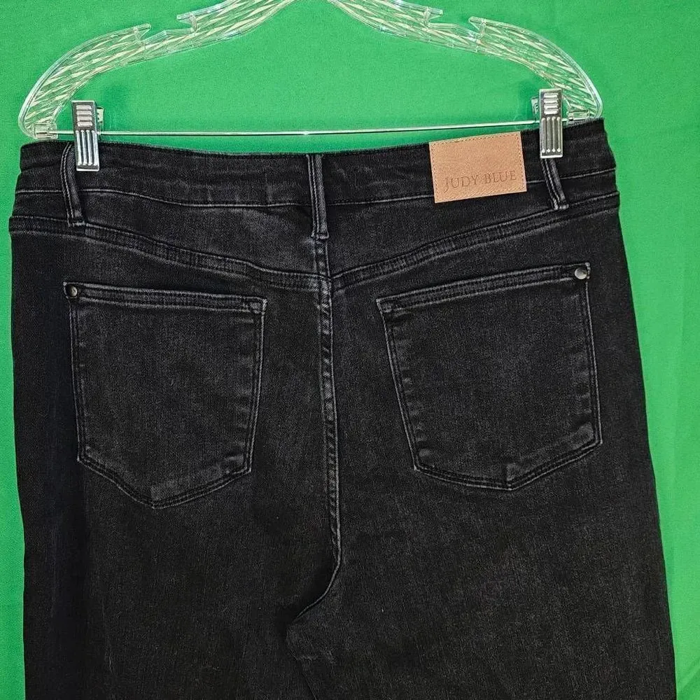 Judy Blue Black Nashville Rigid Magic High Rise Straight Leg‎ Jeans 13/31 13 31 - Image 4