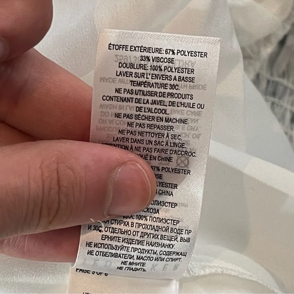 Ted baker London white tildra smoked fit and flare mini dress size large nwt - Image 9