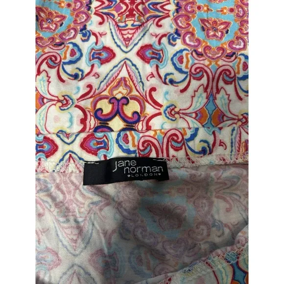 Jane‎ Norman London Women Dopamine Boho Maxi Pink Skirt Sz 16 Casual Psychedelic - Image 4