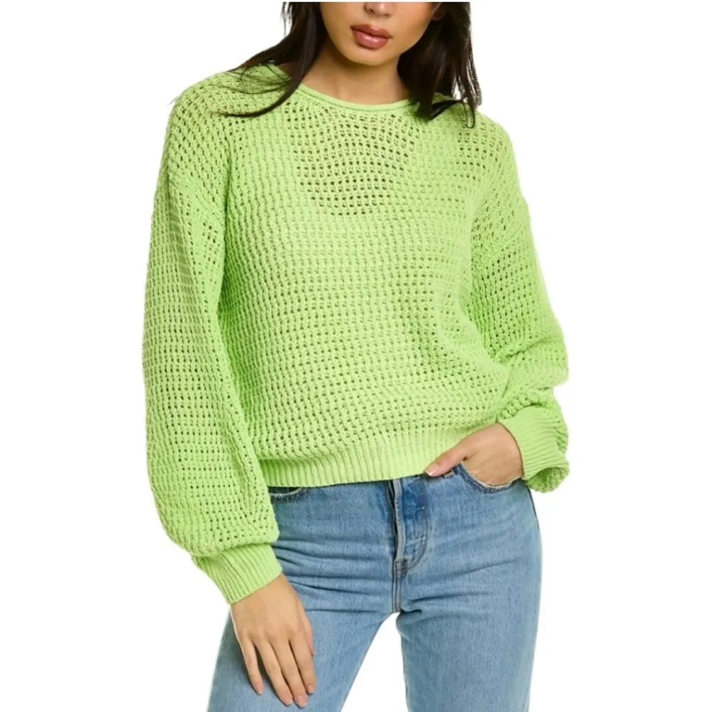 New A.L.C Loose Knit Sweater in Lime Green, Size XL New w/Tag Retail $350 - Image 5