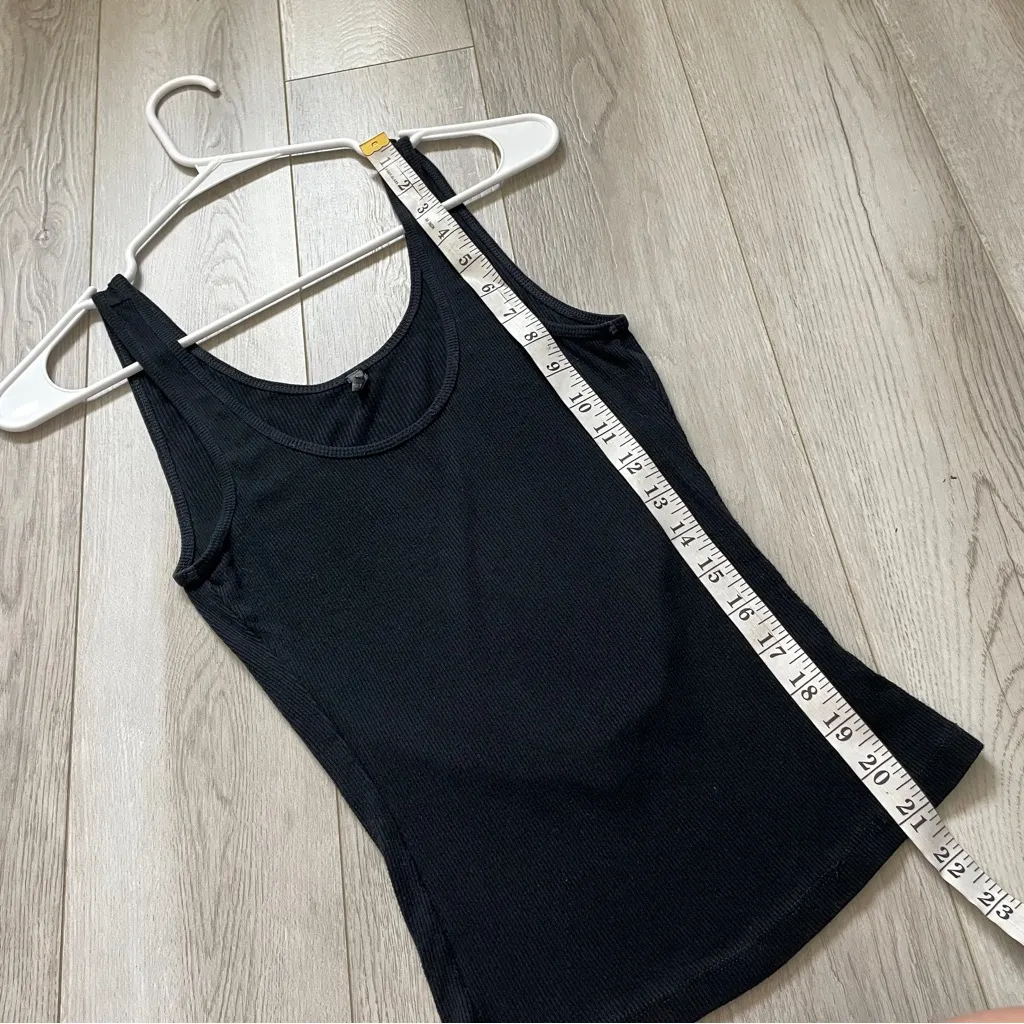 James Perse Tank Top ribbed womens Black (medium) basic layering minimalist chic - Image 6