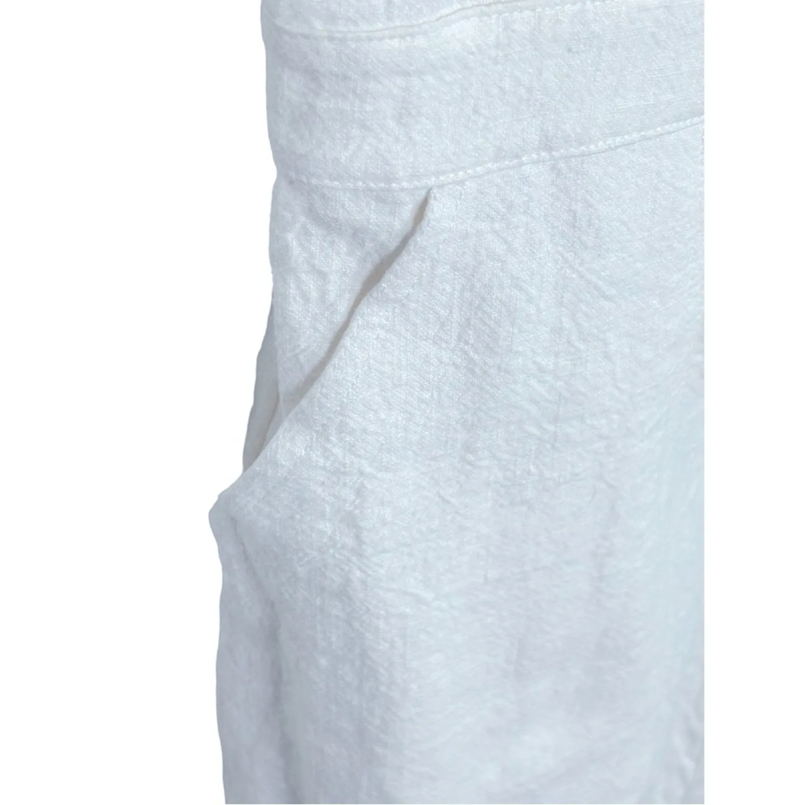 Skies Are Blue Anthropologie Linen Overall Snap Dress Medium NWT - Image 7