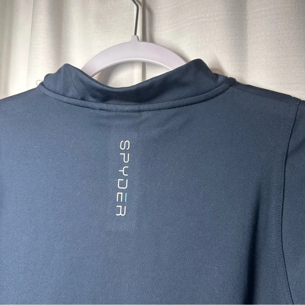 Spyder Active Navy 1/2 Zip Long Sleeve Pullover Women's Sz L Hiking Outdoor Golf - Image 11