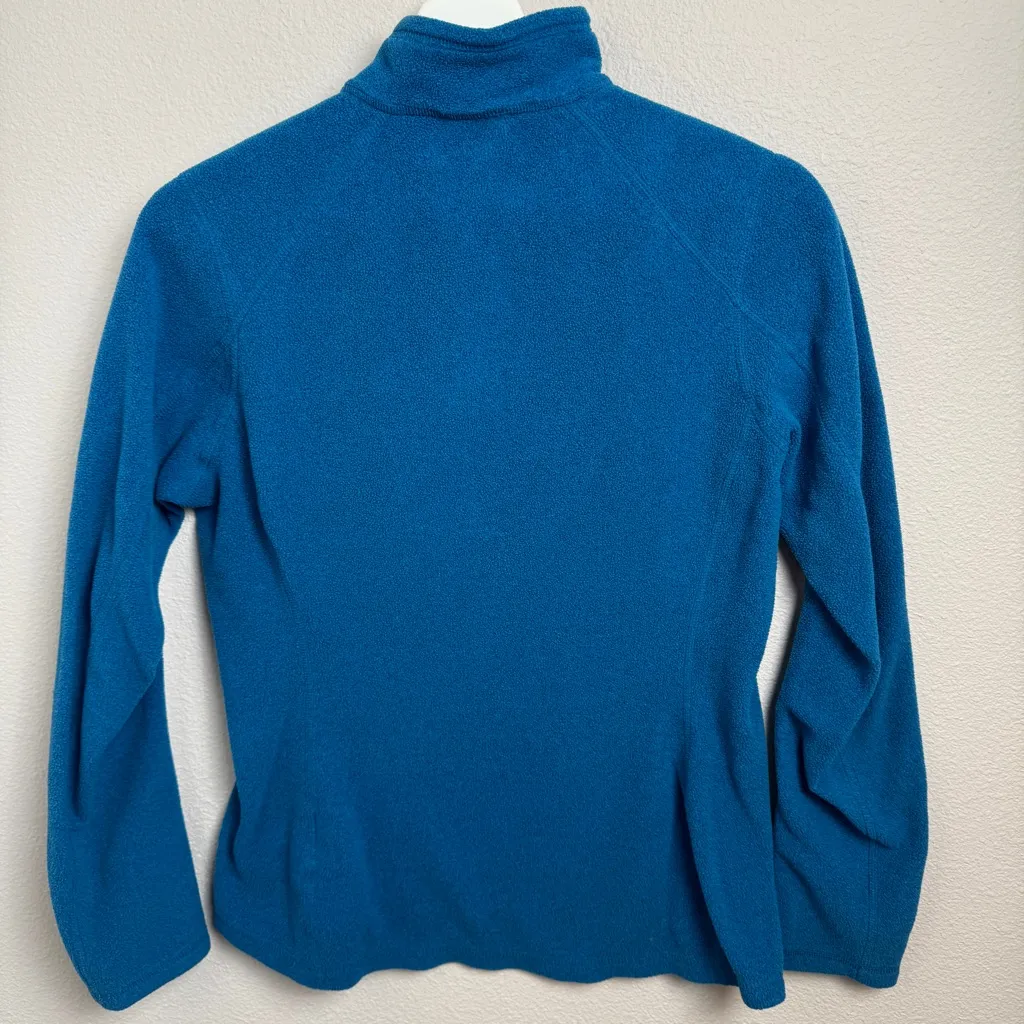 North Face Polartec Classic Fleece 1/4 Zip Pullover Teal Sweater Womens Medium - Image 2