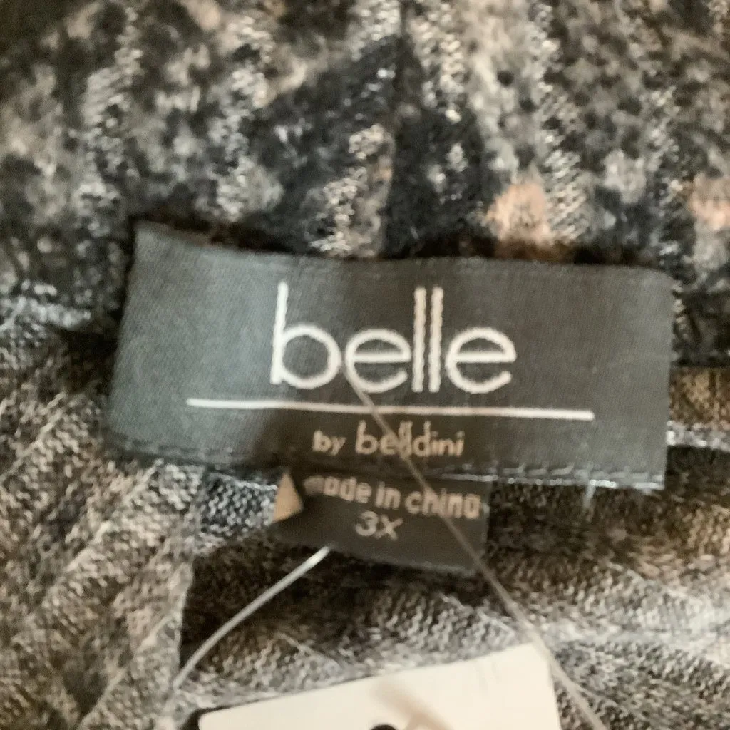 Belle By Belldini Size 3X Thin Sweater Brushed Hacci Leopard Print Sweater. New - Image 8