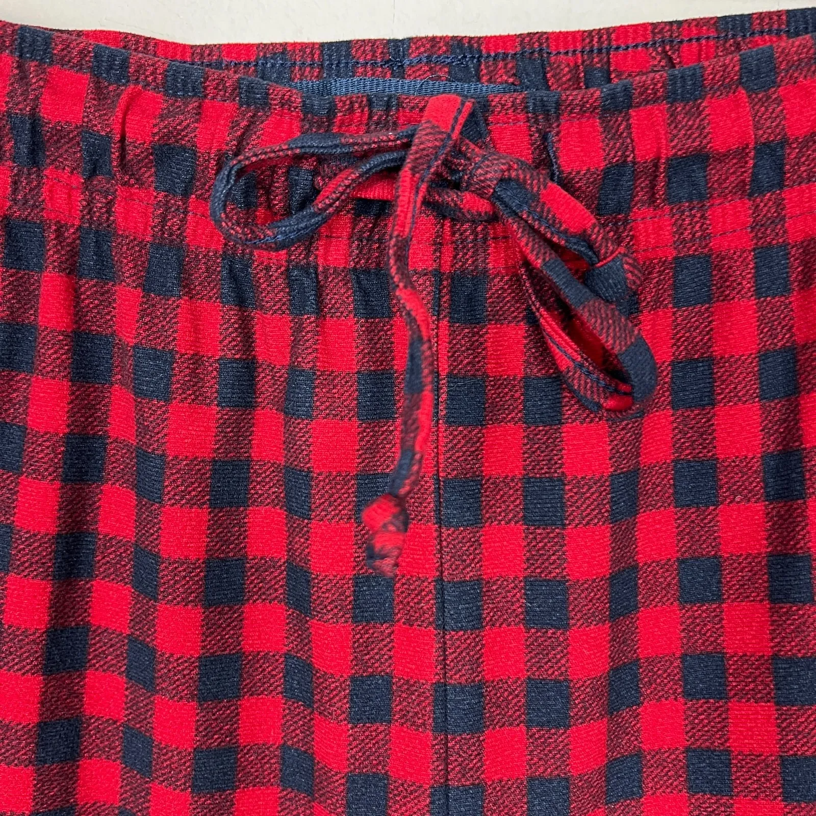 Nautica Sleepwear Pajama Pants Mens Large‎ Red Black Plaid Drawstring Lounge L - Image 3