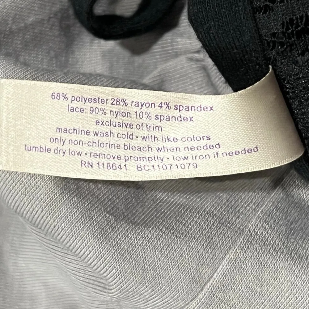 Cacique Tru To You Nightdress Womens 14-16 Gray Black Lace Babydoll Nightgown - Image 11